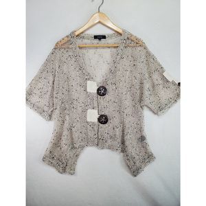 Women's Boho Cover Up Huge Buttons Size Large
